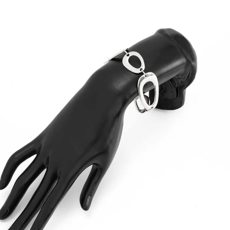 Silvertone Open Drop Chain Bracelet made by Zulily