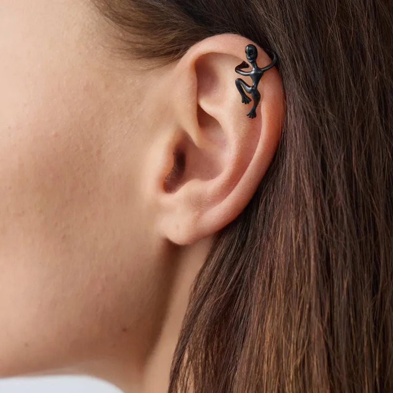 Blacktone Climbing-Man Ear Cuff made by Zulily