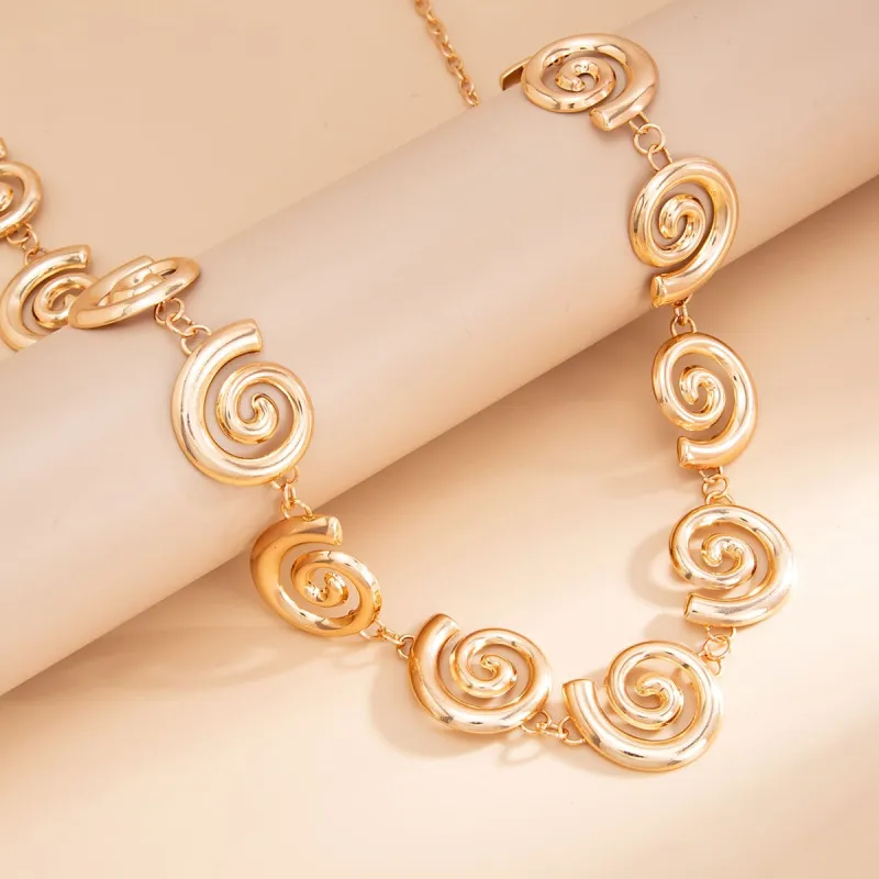Goldtone Swirl Charm Waist Chain made by Zulily