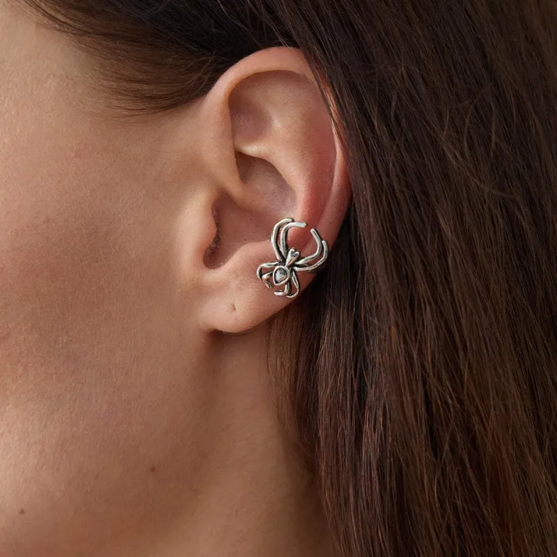 Silvertone Spider Ear Cuff made by Zulily