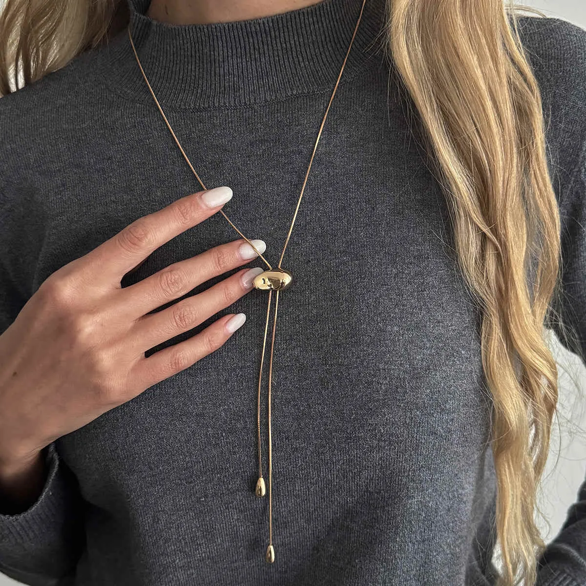 Goldtone Drop Tassel Lariat Necklace sold by Zulily