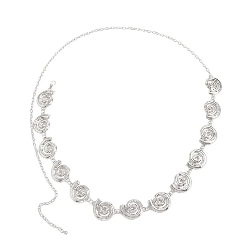 Silvertone Swirl Charm Waist Chain made by Zulily