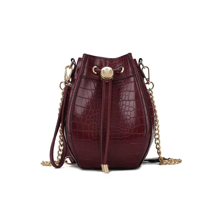 MKF Collection Women's Cassidy Embossed Bucket Bag made by MKF Collection