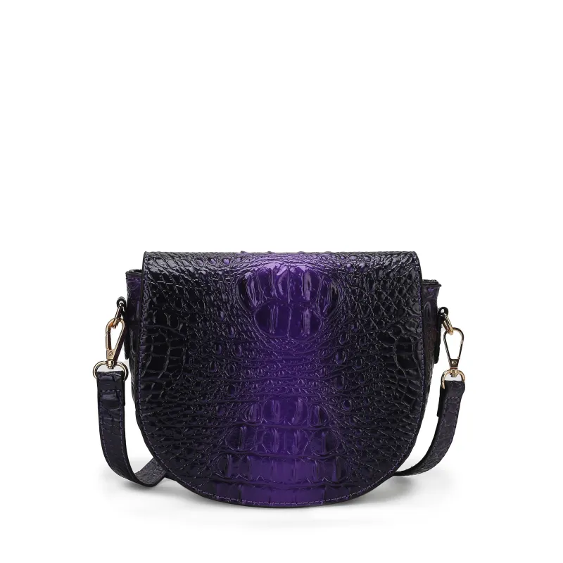 MKF Collection Women's Amalia Croc-Embossed Crossbody Bag made by MKF Collection