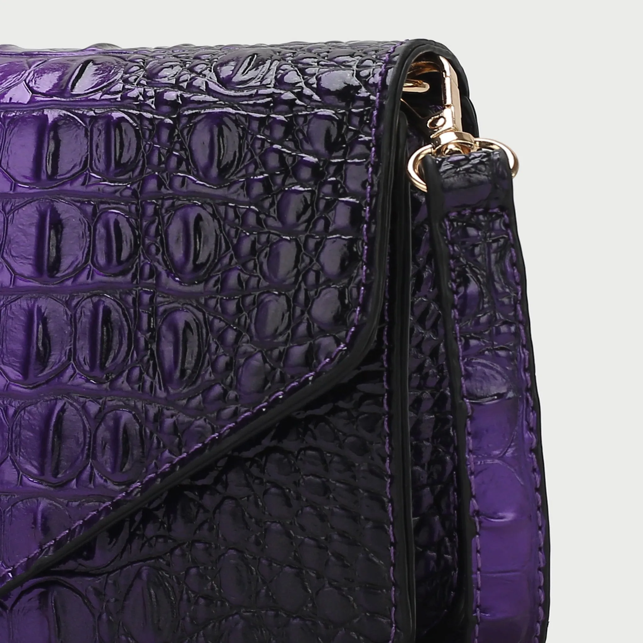 MKF Collection Women's Vanta Croc-Embossed Saddle Bag sold by Zulily product image thumbnail 5