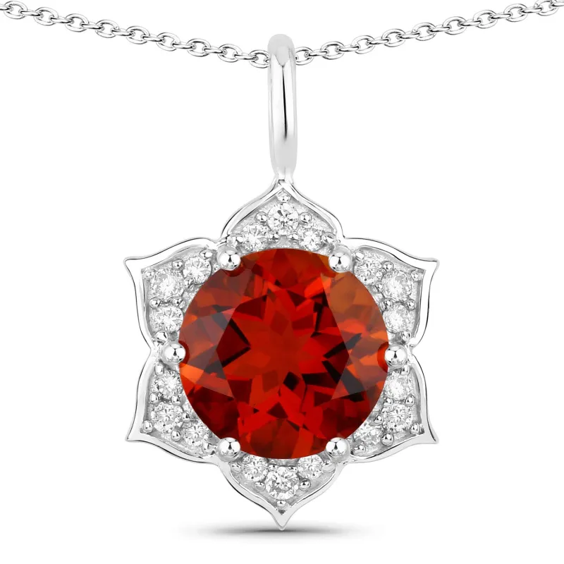 Genuine Madeira Citrine and Lab Diamond Sterling Silver Star Necklace made by Zulily