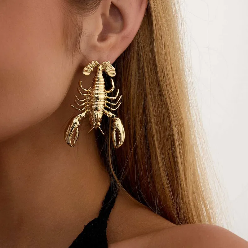 Goldtone Lobster Dangle Earrings made by Zulily