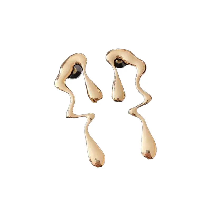 Irregular Wavy Drop Statement Earrings made by Leo Rosi