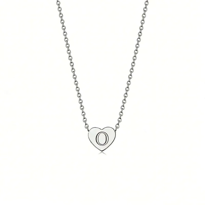 Dainty Initial Heart Necklace Personalized 26 Letters Available made by Leo Rosi