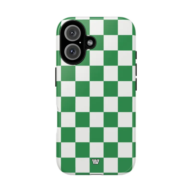 GREEN WHITE CHECKERBOARD | Tough Phone Case made by Zulily