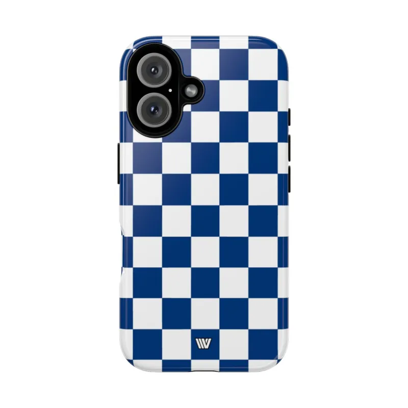 BLUE WHITE CHECKERBOARD | Tough Phone Case made by Zulily