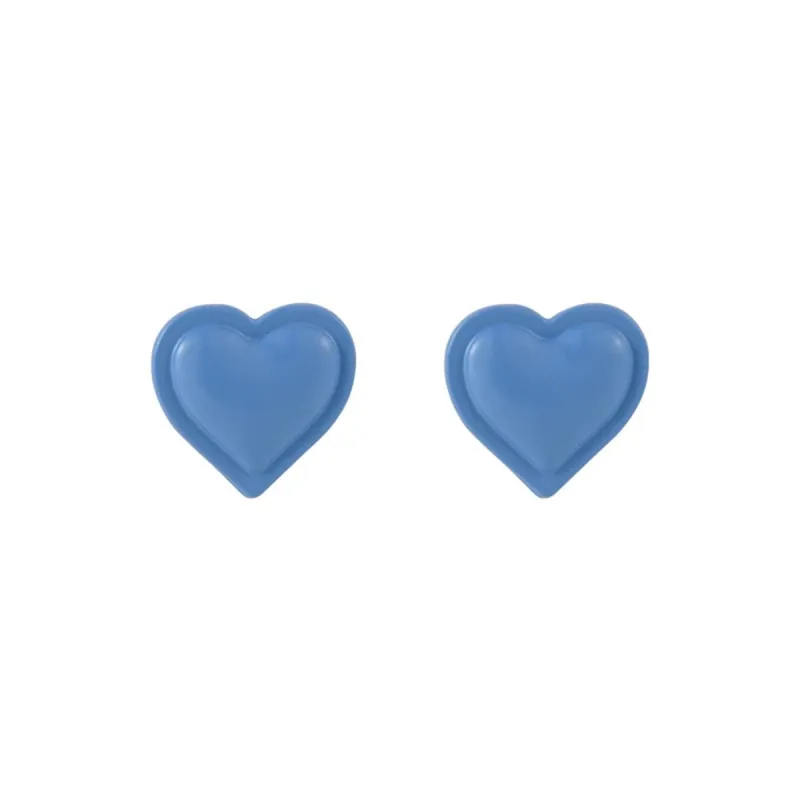 Blue Heart Stud Earrings made by Zulily