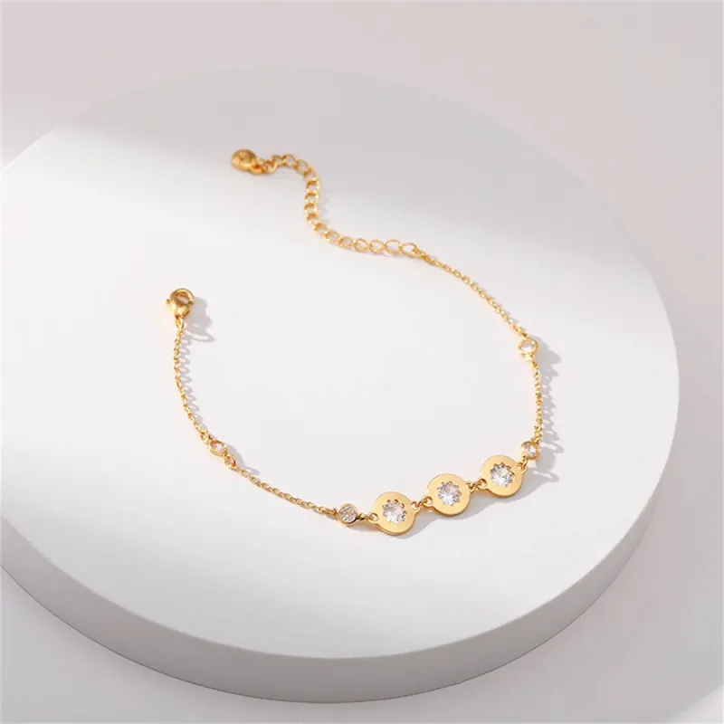 Crystal & Cubic Zirconia Goldtone Round Bracelet made by Zulily