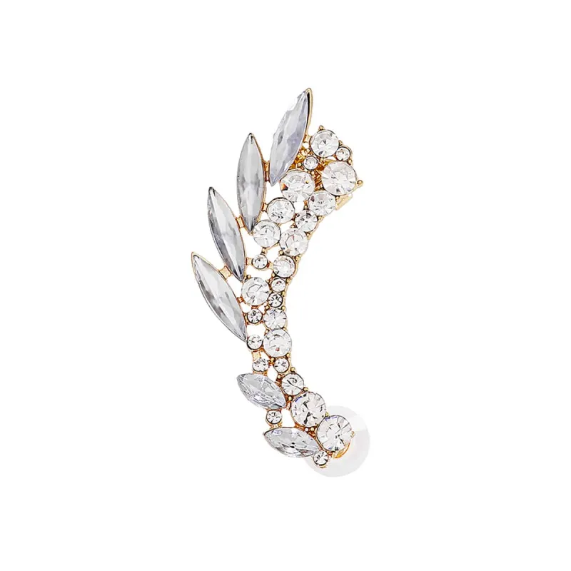 Crystal & Cubic Zirconia Goldtone Ear Climber made by Zulily