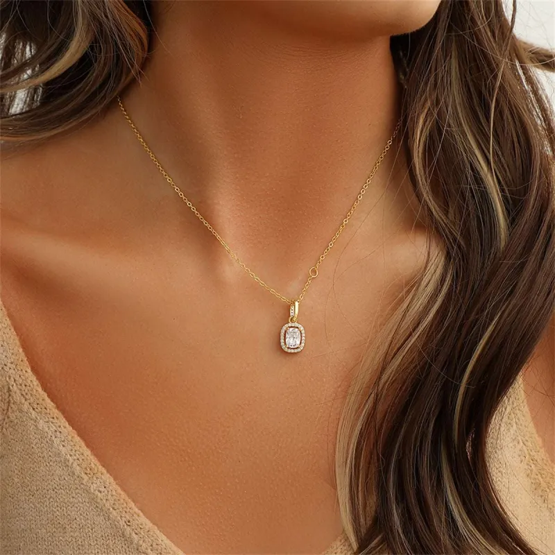 Crystal & Cubic Zirconia Halo Pendant Necklace made by Zulily