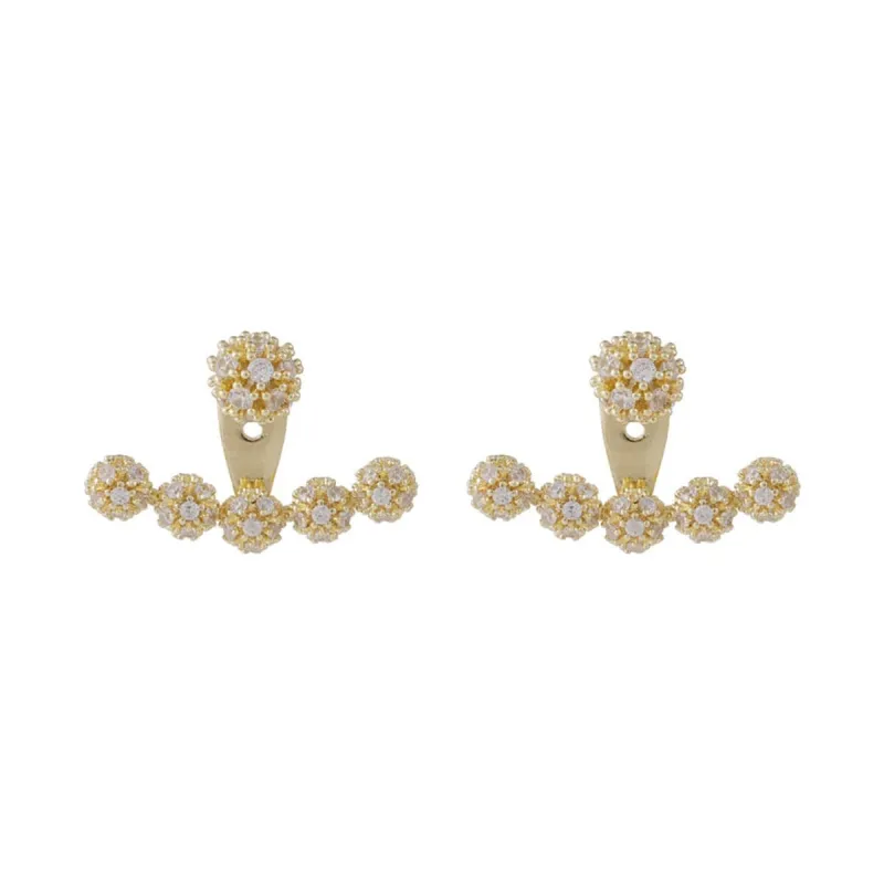 Cubic Zirconia & Goldtone Anchor Ear Jackets made by Zulily