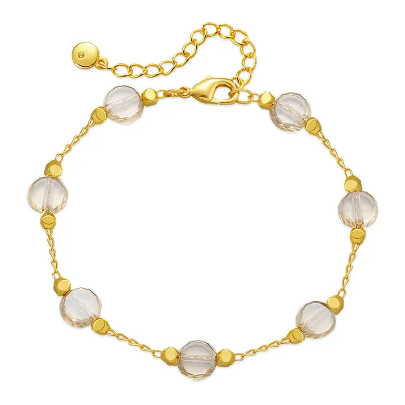 Crystal & Goldtone Round Station Bracelet made by Zulily