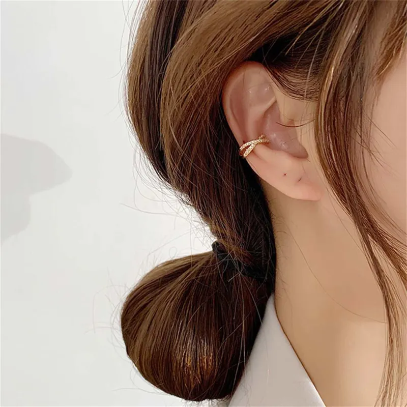 Cubic Zirconia & Goldtone Ear Cuff made by Zulily