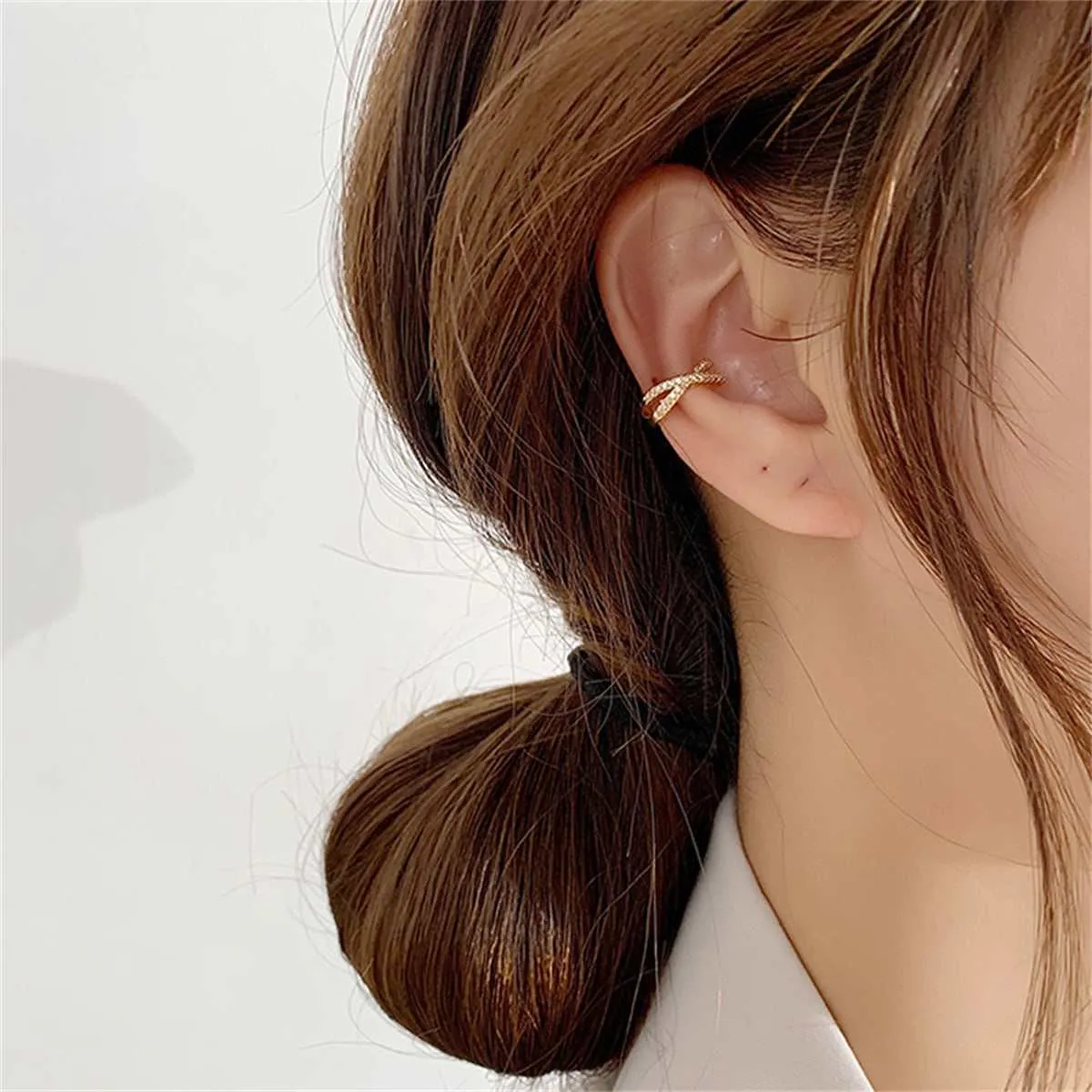 Cubic Zirconia & Goldtone Ear Cuff sold by Zulily