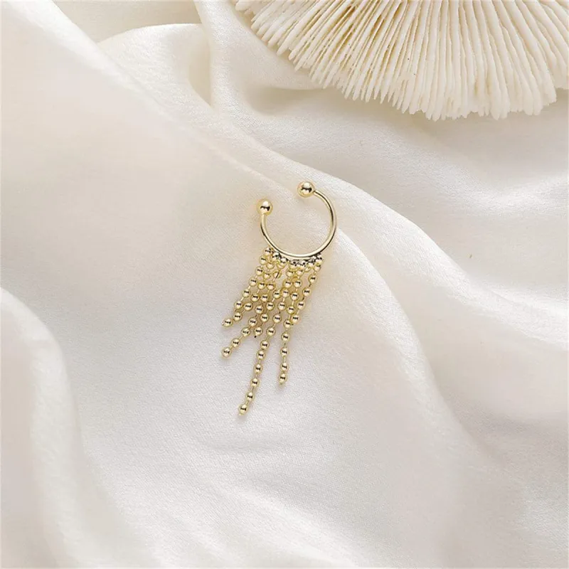 Goldtone Beaded Tassel Ear Cuff made by Zulily