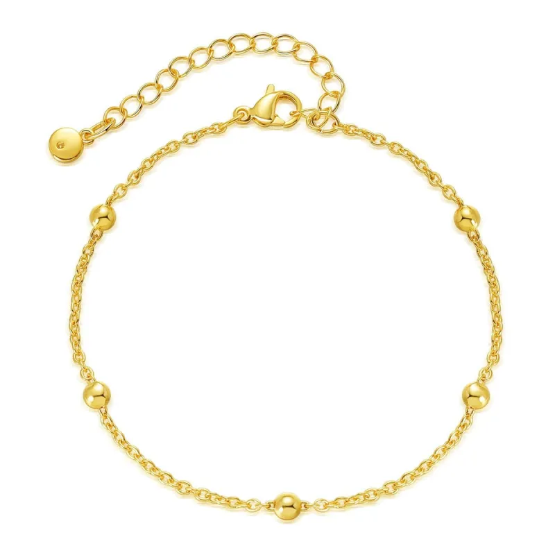 Goldtone Beaded Station Bracelet made by Zulily