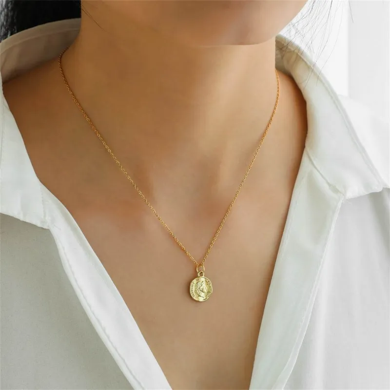 Goldtone Coin Pendant Necklace made by Zulily