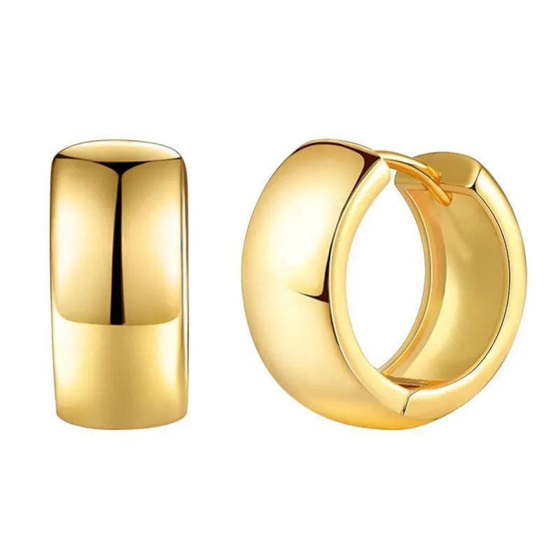 Goldtone Circle Huggie Earring made by Zulily