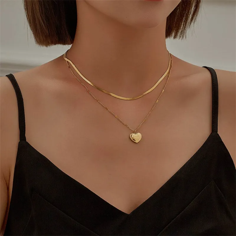 Goldtone 'Love You' Heart Layered Pendant Necklace made by Zulily