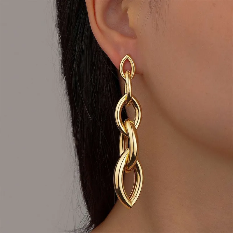 Goldtone Chain Drop Earrings made by Zulily