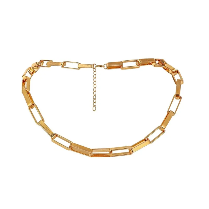 Goldtone Rectangle Chain Necklace made by Zulily