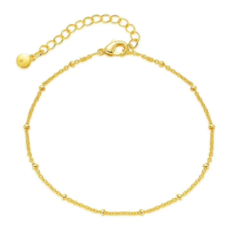 Goldtone Small Beaded Station Bracelet made by Zulily