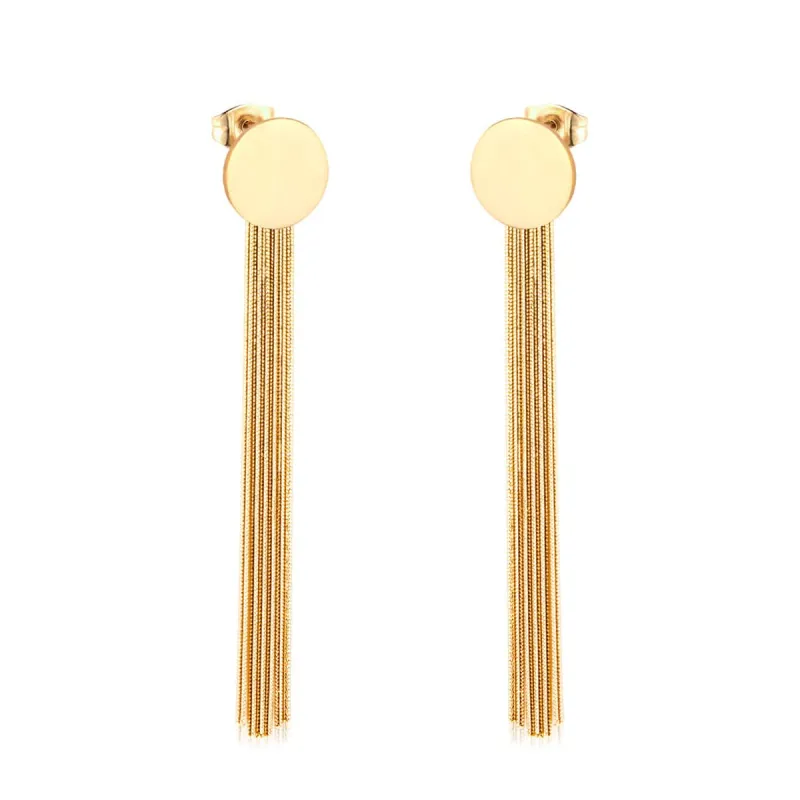 Goldtone Round Tassel Drop Earrings made by Zulily