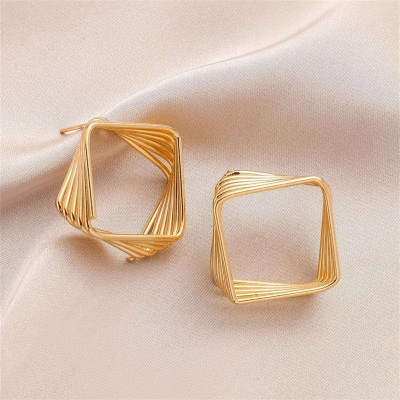 Goldtone Stacked Rhombus Drop Earrings made by Zulily