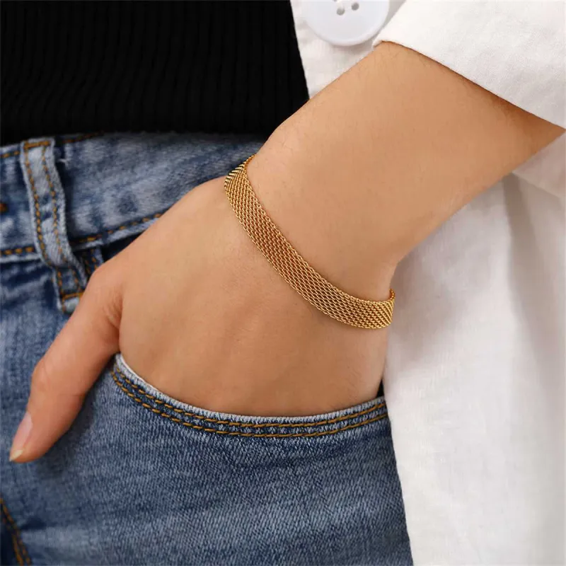 Goldtone Watch Belt Bracelet made by Zulily