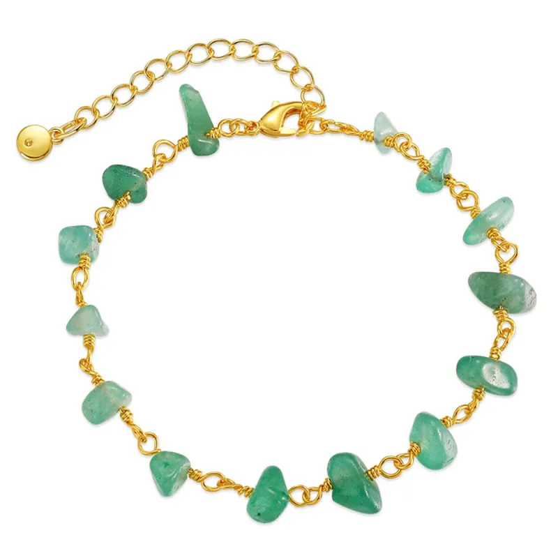 Green Resin & Goldtone Bracelet made by Zulily