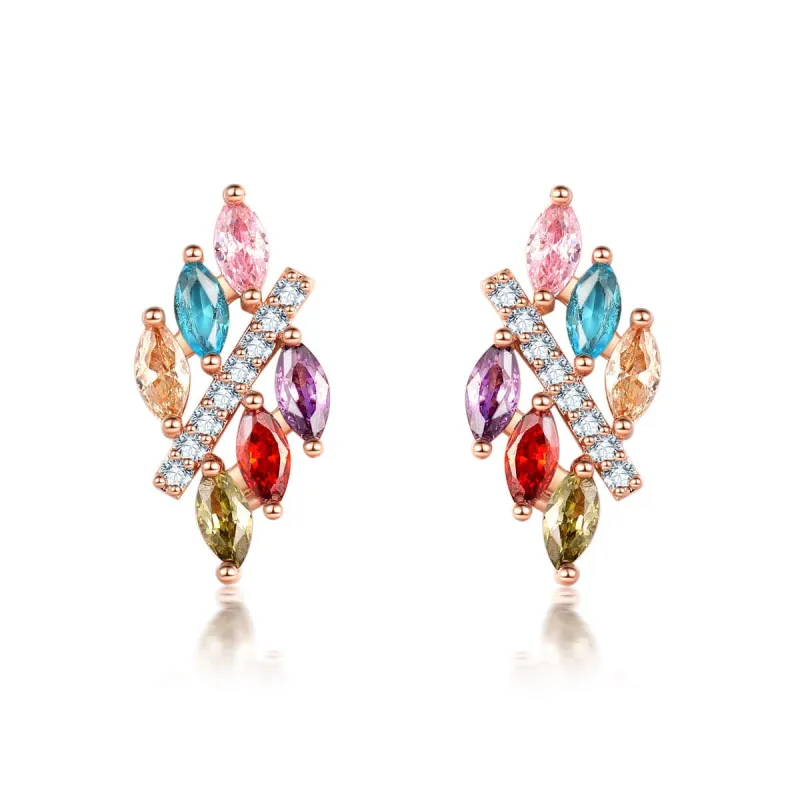 Multicolor Crystal & Cubic Zirconia Pear-Cut Botany Stud Earrings made by Zulily