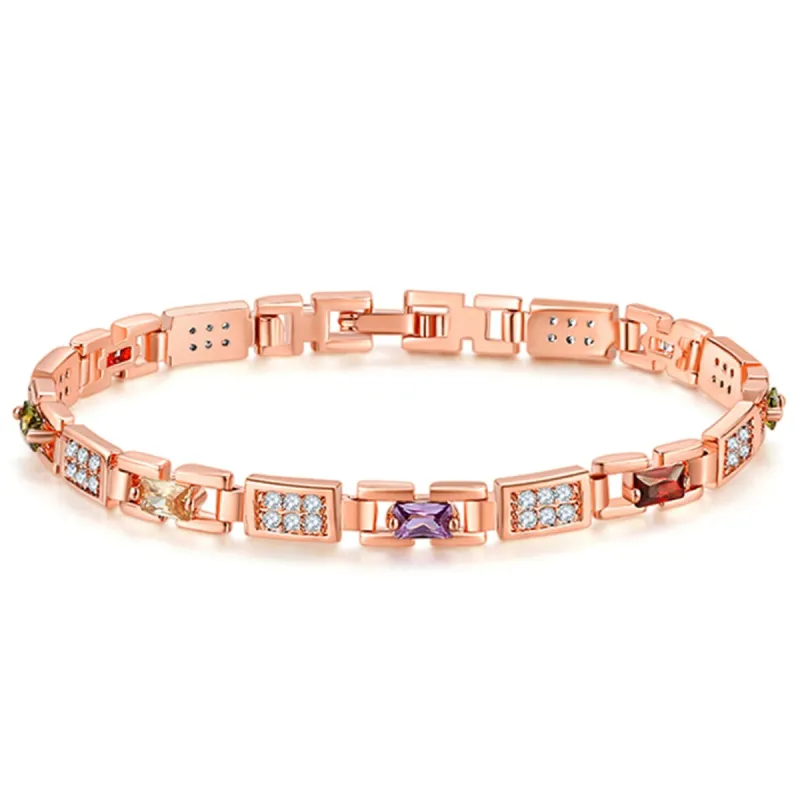 Multicolor Crystal & Cubic Zirconia Belt Tennis Bracelet made by Zulily