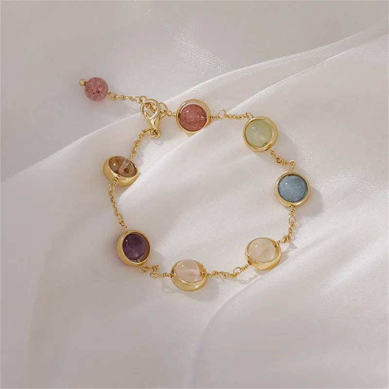 Multicolor Crystal & Goldtone Station Bracelet made by Zulily