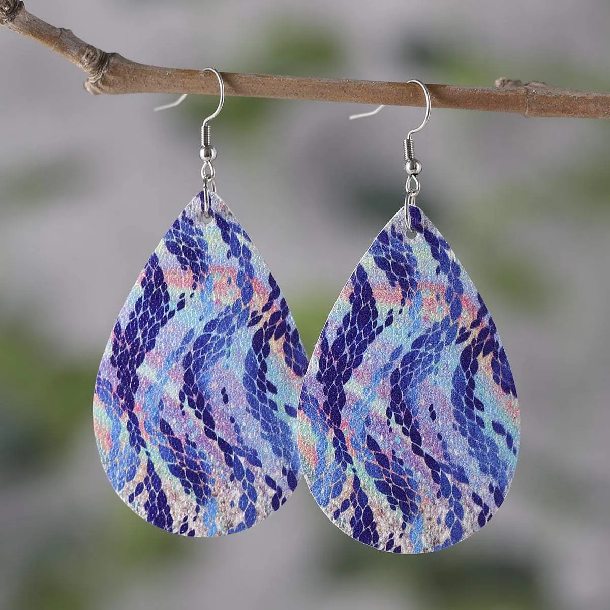 Navy & Pink Wave Drop Earrings sold by Zulily