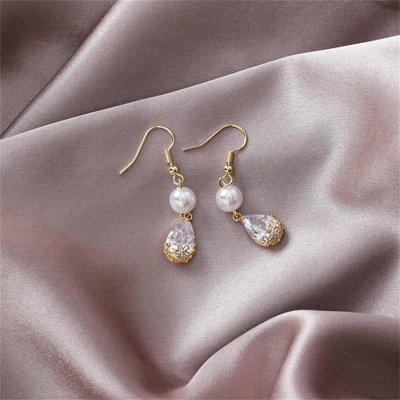 Pearl & Crystal Double-Tier Floral Drop Earrings made by Zulily