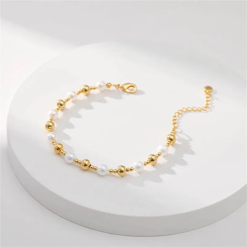 Pearl & Goldtone Beaded Bracelet made by Zulily