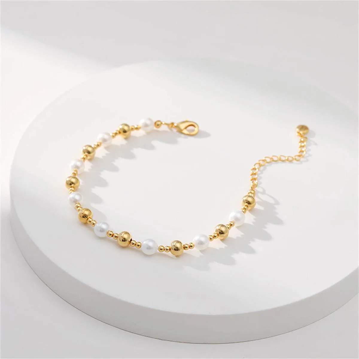 Pearl & Goldtone Beaded Bracelet sold by Zulily