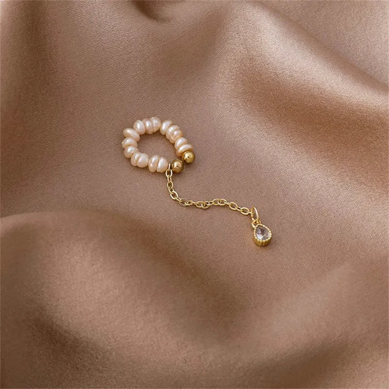 Pearl & Cubic Zirconia Tassel Charm Clip-On Earring made by Zulily