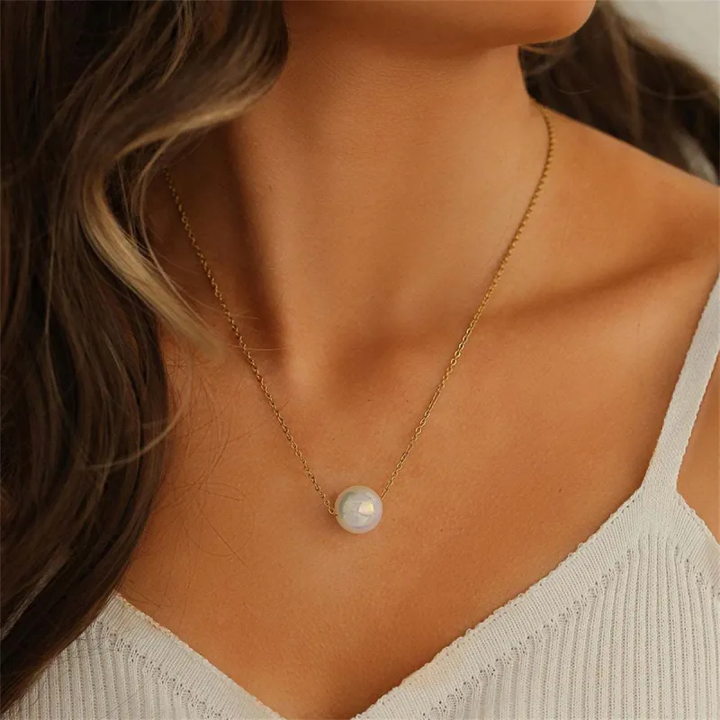 Pearl & Goldtone Necklace made by Zulily