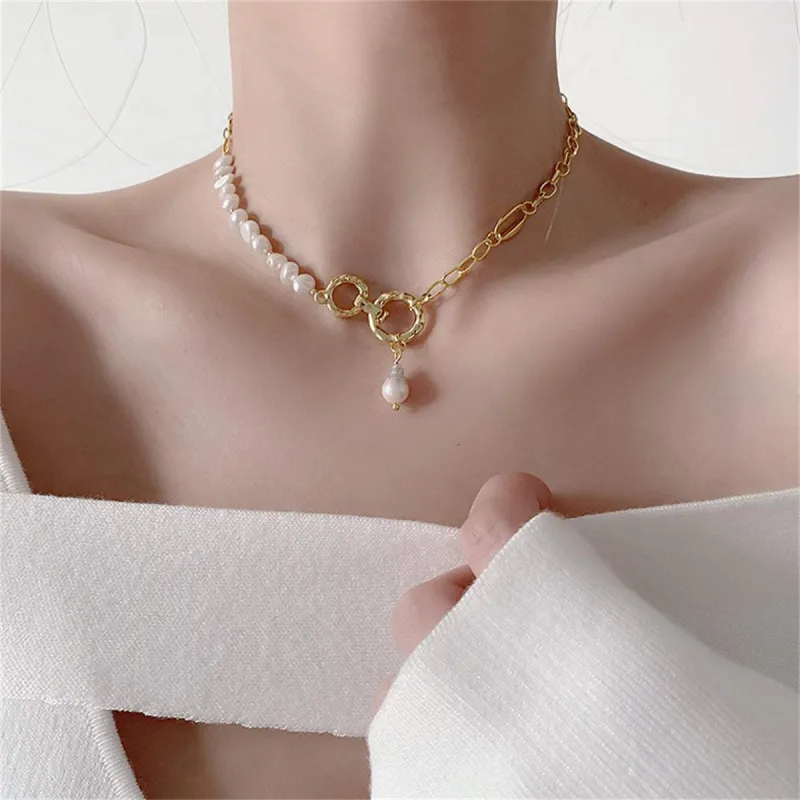 Pearl & Goldtone Pendant Necklace made by Zulily