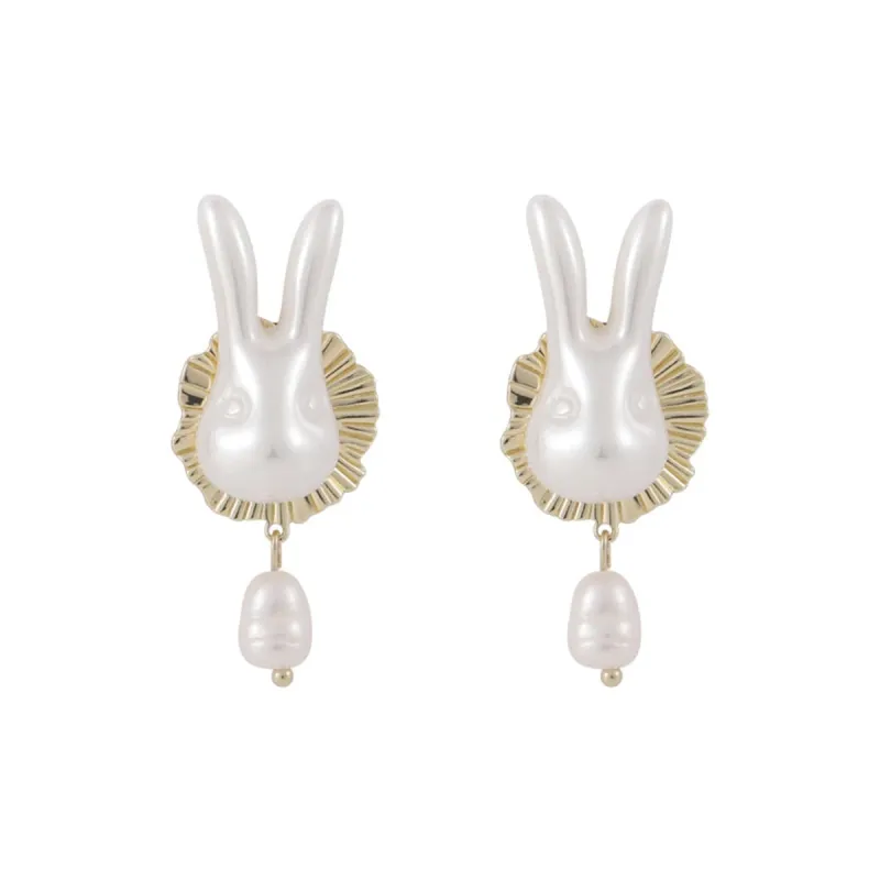 Pearl & Goldtone Rabbit Ear Jackets made by Zulily
