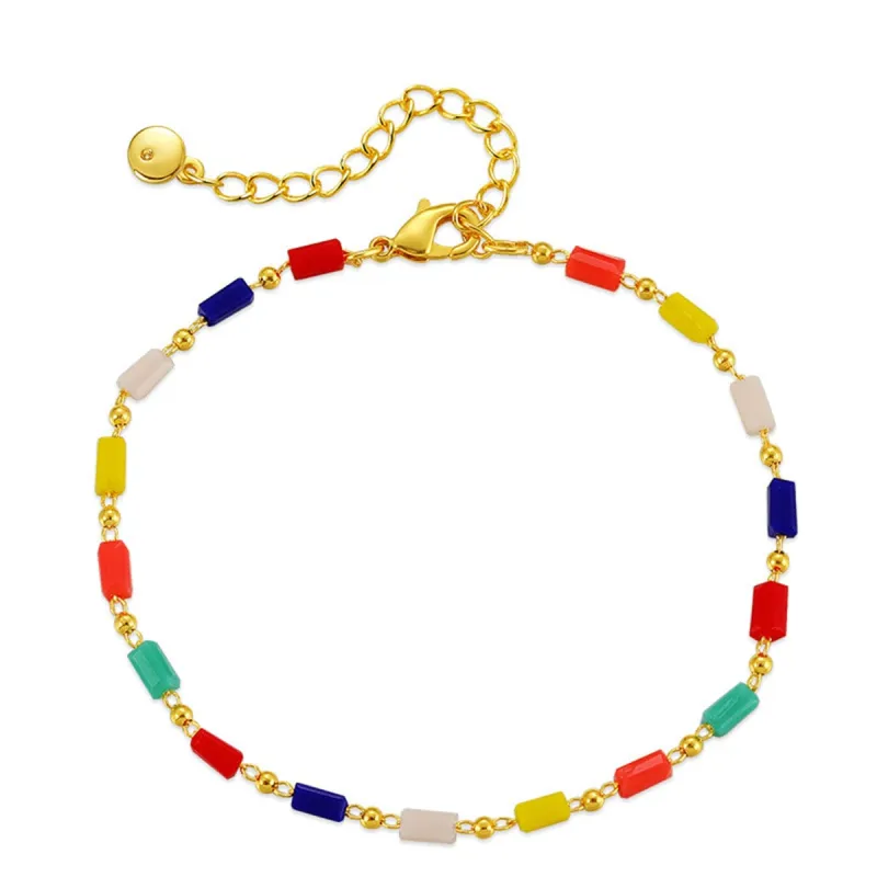 Red & Blue Beaded Bracelet made by Zulily