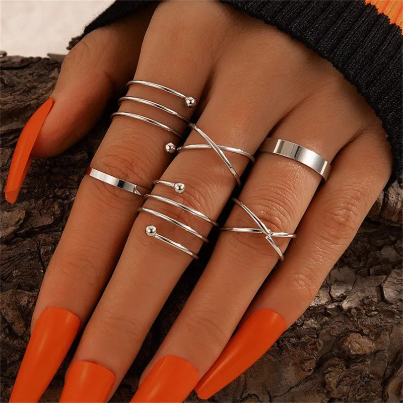Silvertone Simplicity Stackable Ring Set made by Zulily
