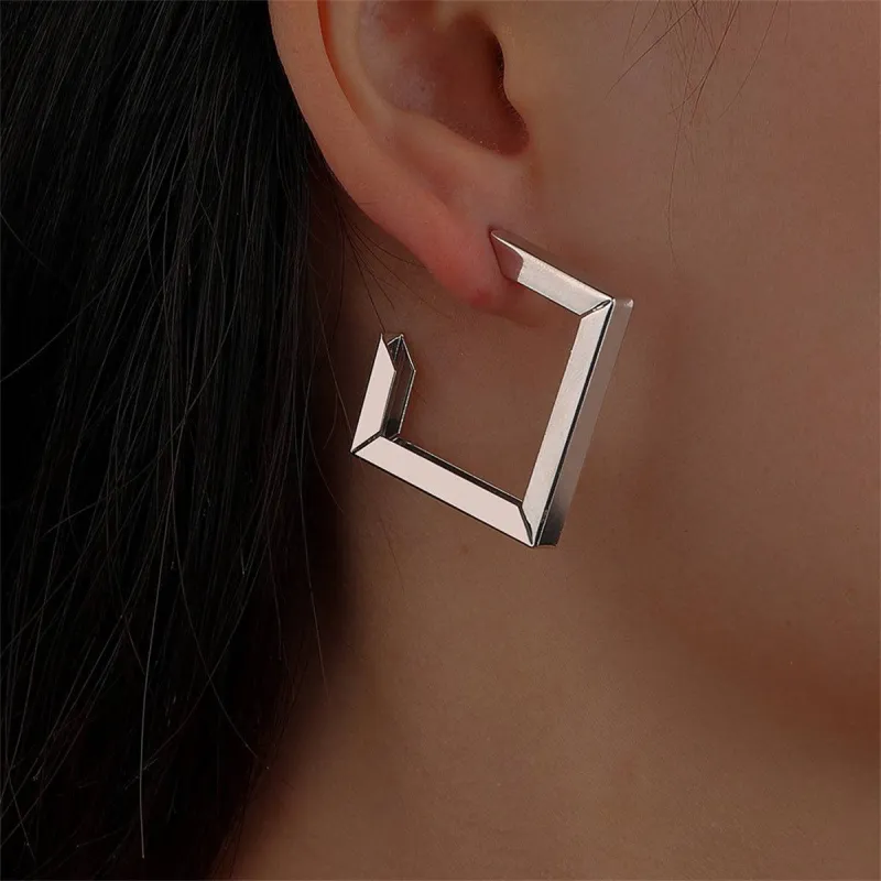 Silvertone Square Drop Earrings made by Zulily