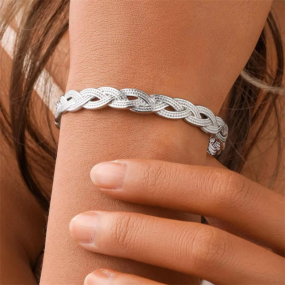 Stainless Steel Twine Cuff sold by Zulily